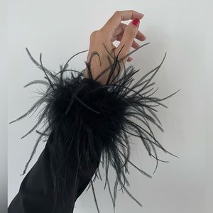 Feather cuffs designed on slap bracelets